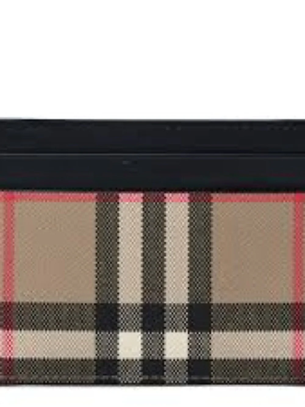 Burberry Sandon Check Canvas & Leather Card Case